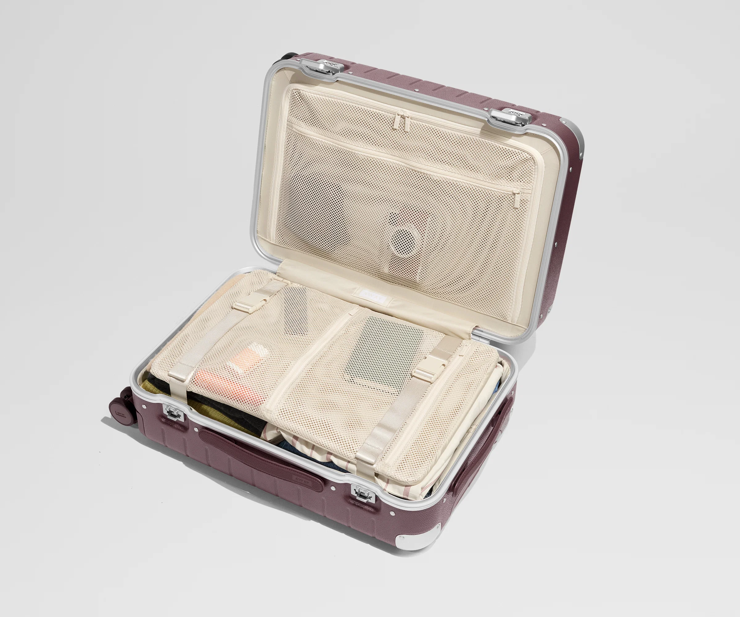 The Aluminum Edge Bigger Carry-On in Oxblood Red - Image 6