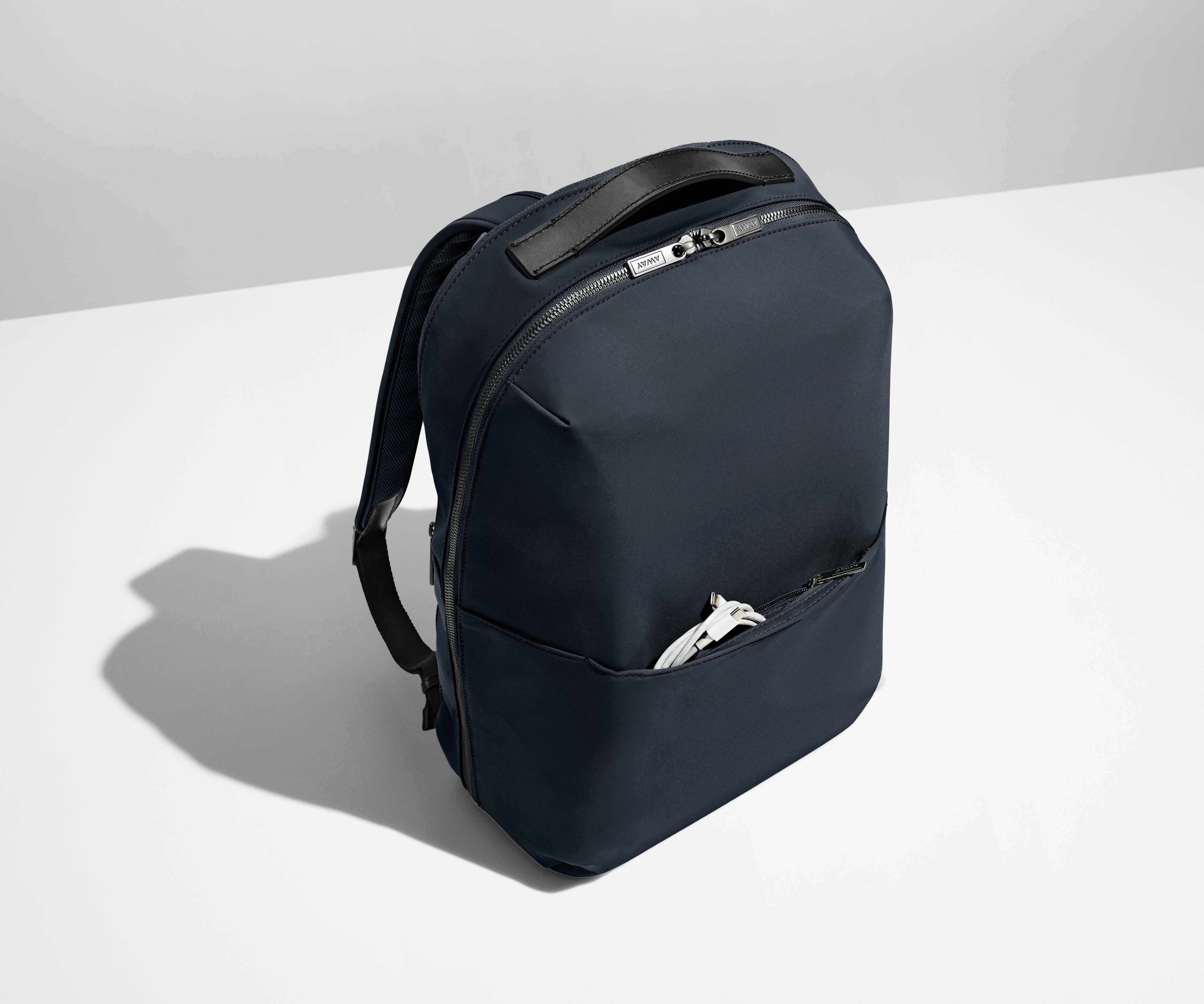 The Everywhere Zip Backpack in Navy Blue - Image 4