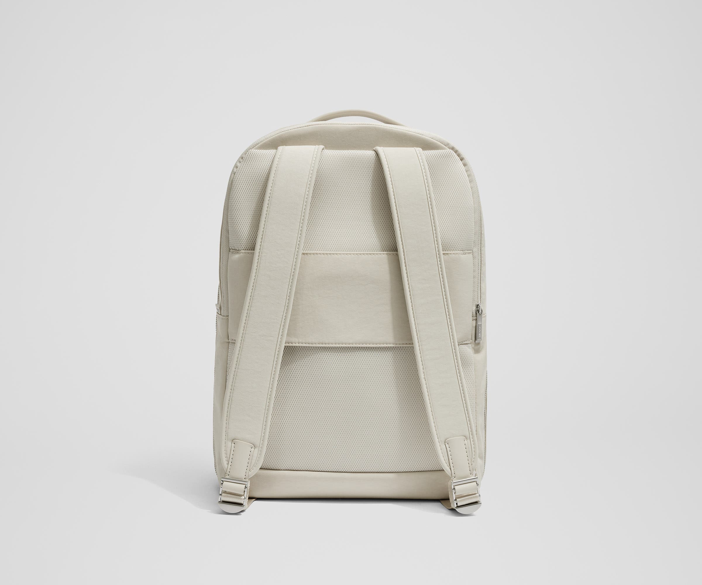 The Everywhere Zip Backpack in Salt White Textured Nylon - Image 3