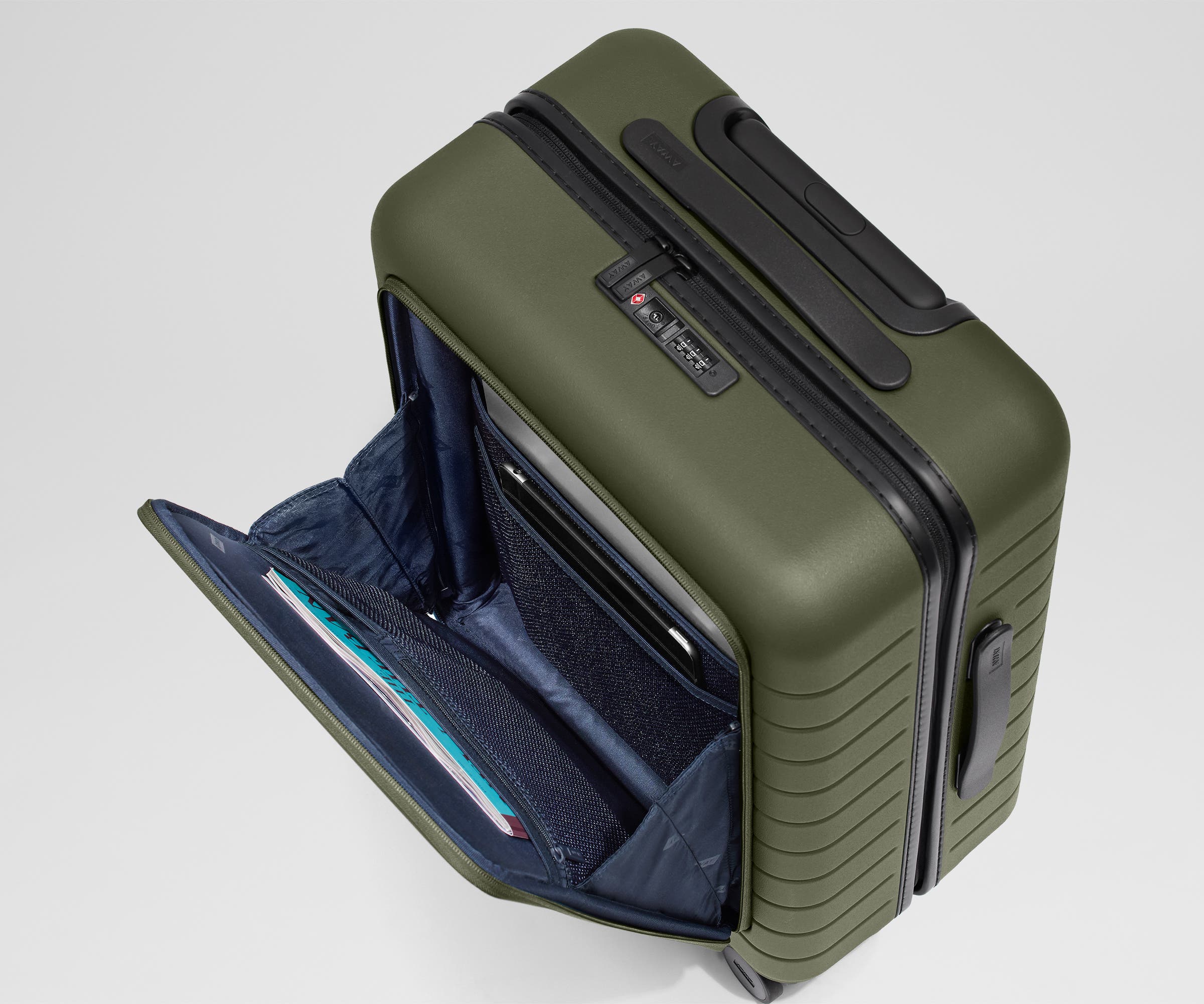 The Executive Bigger Carry-On in Olive Green - Image 7