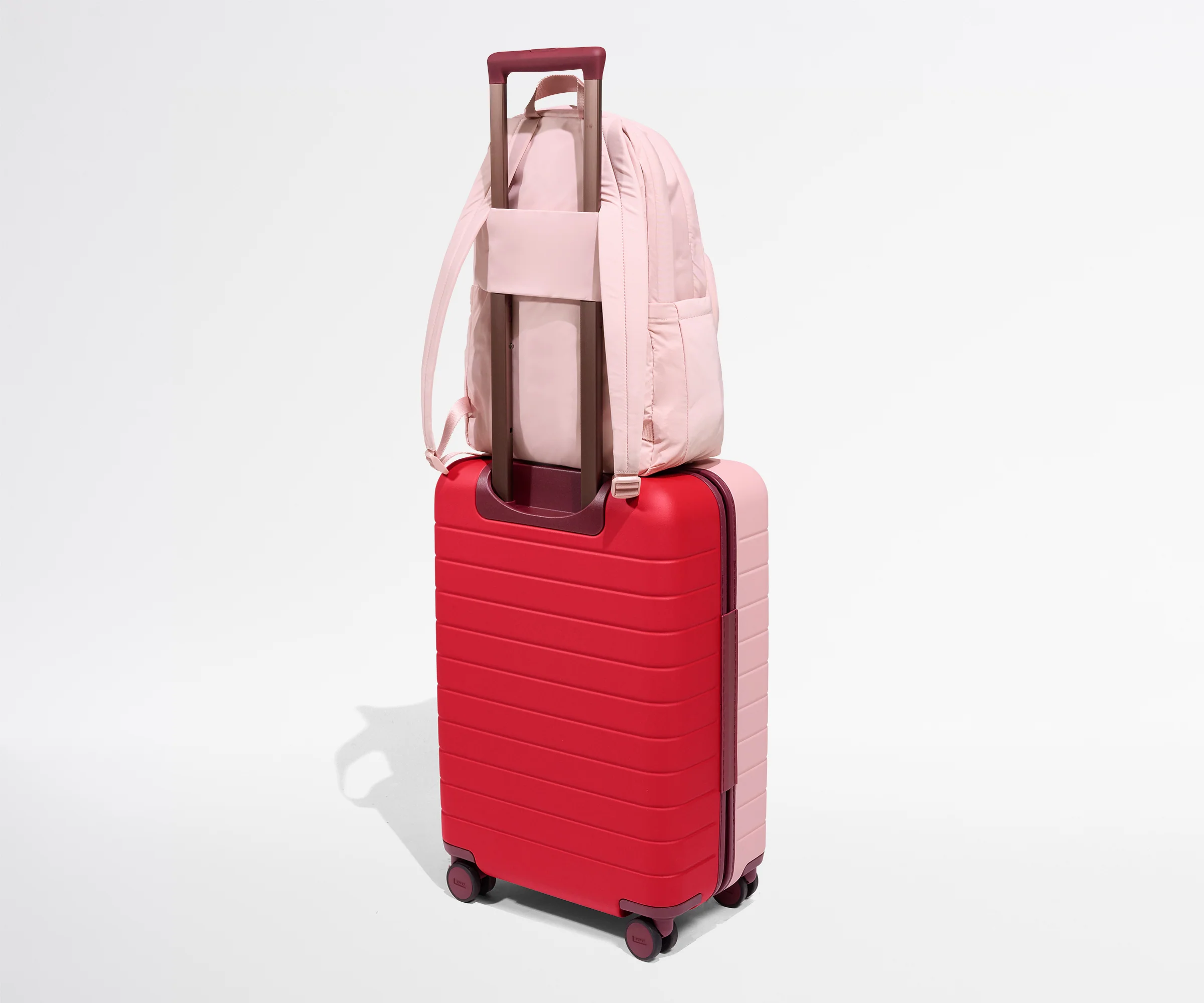 Large Featherlight Backpack in Blush Pink - Image 7
