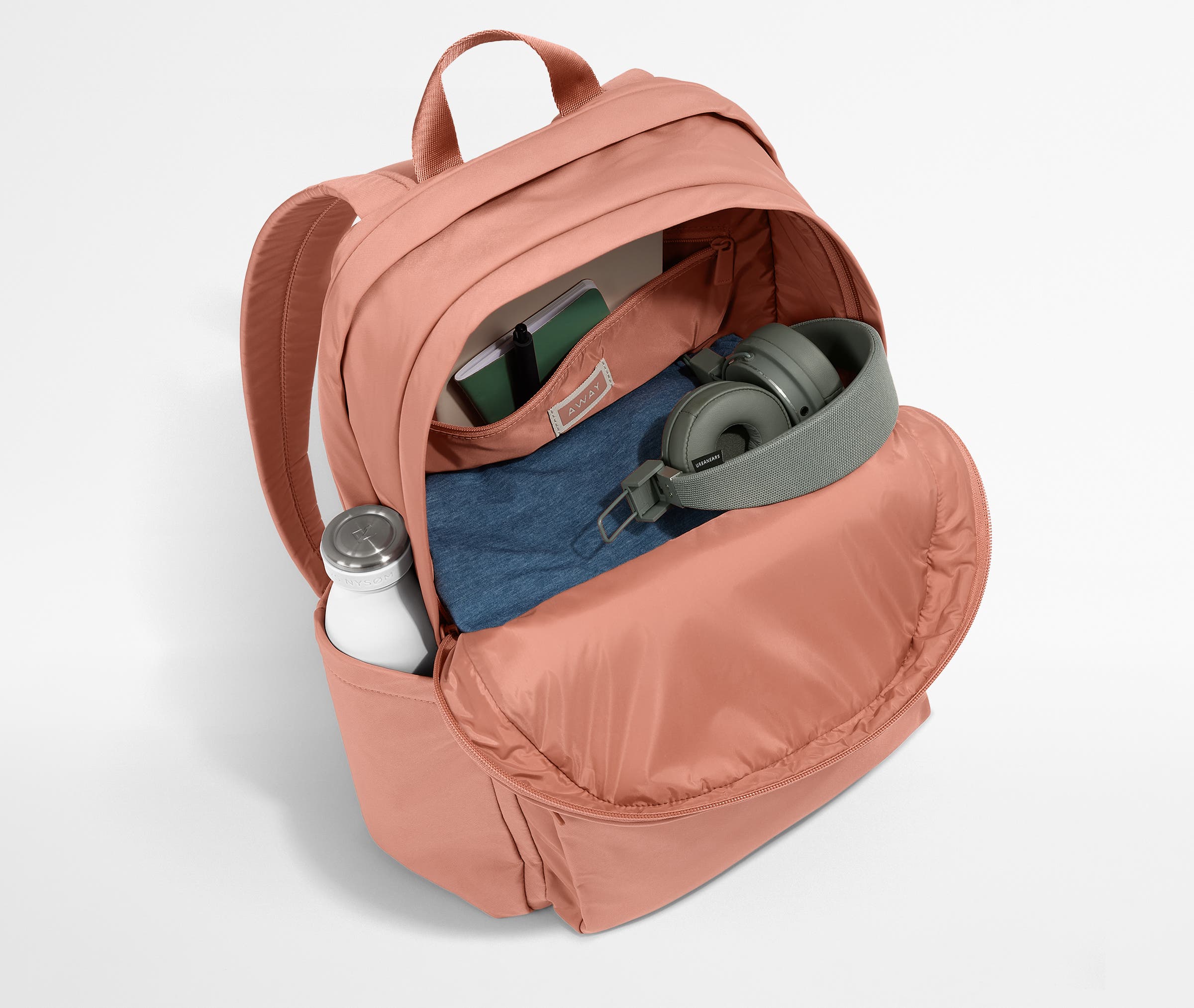 Large Featherlight Backpack in Clay Pink - Image 5