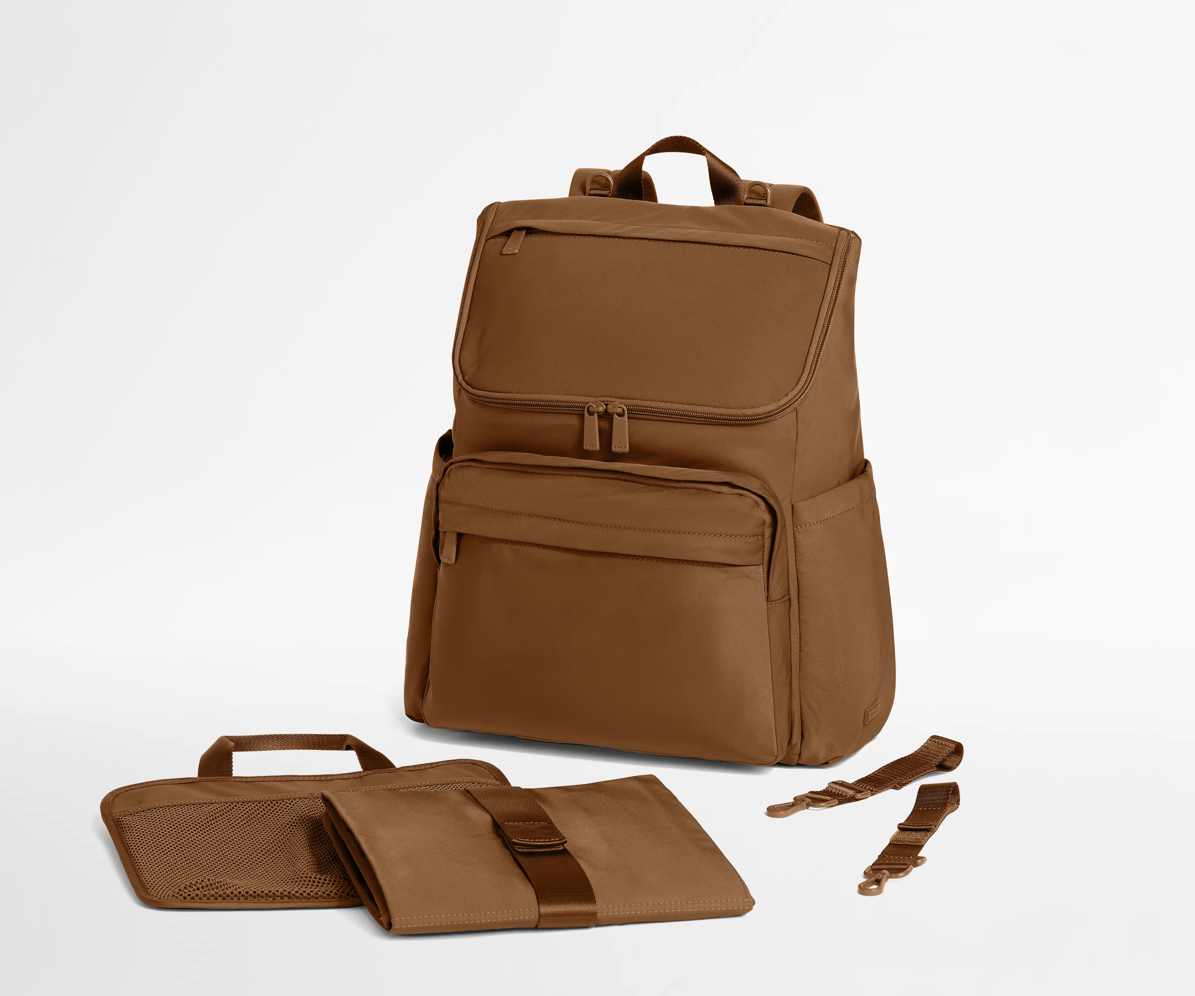 Featherlight Diaper Backpack in Amaro Brown - Image 7