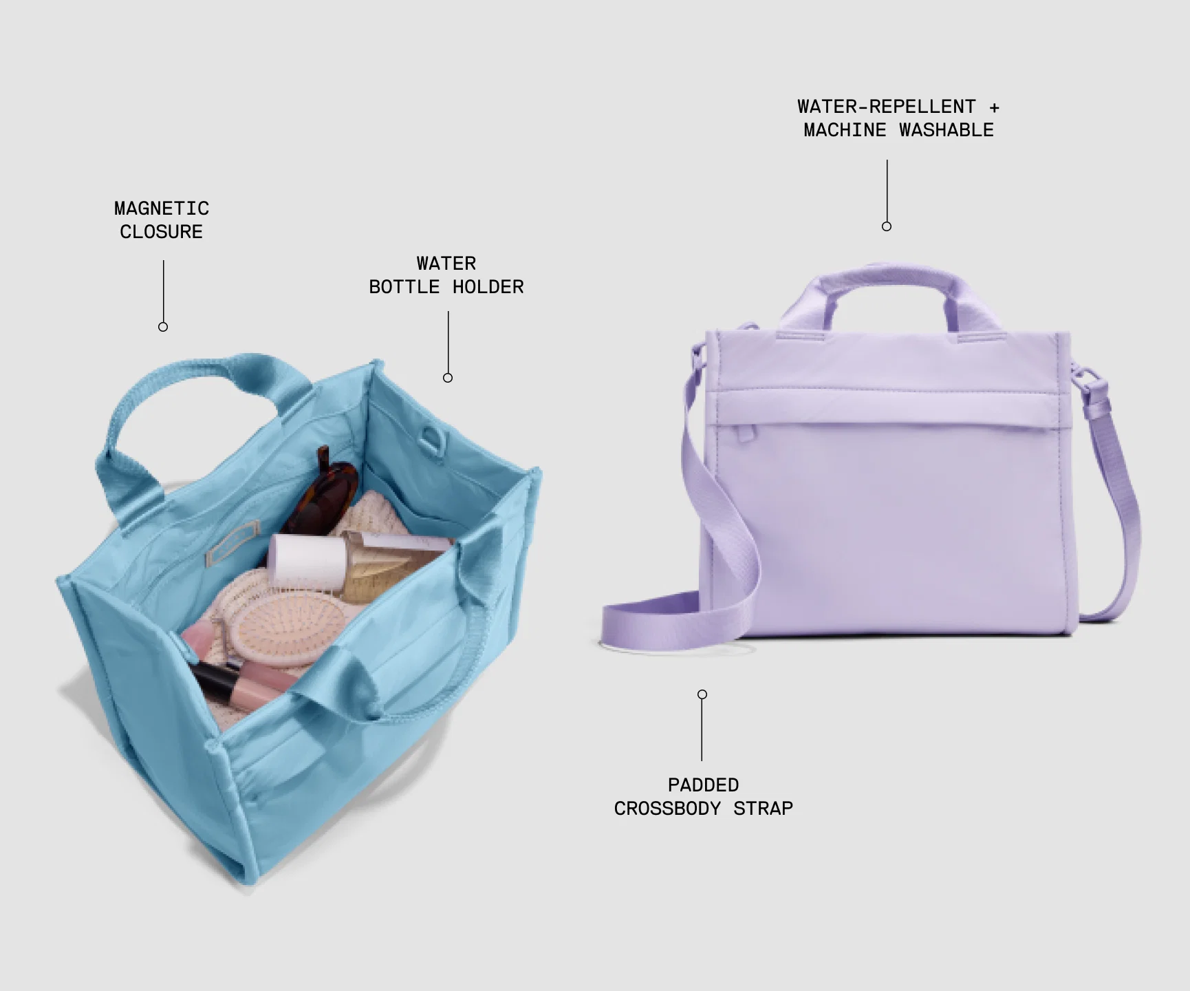 Featherlight Mini Daily Tote in Opal Blue - Image 3