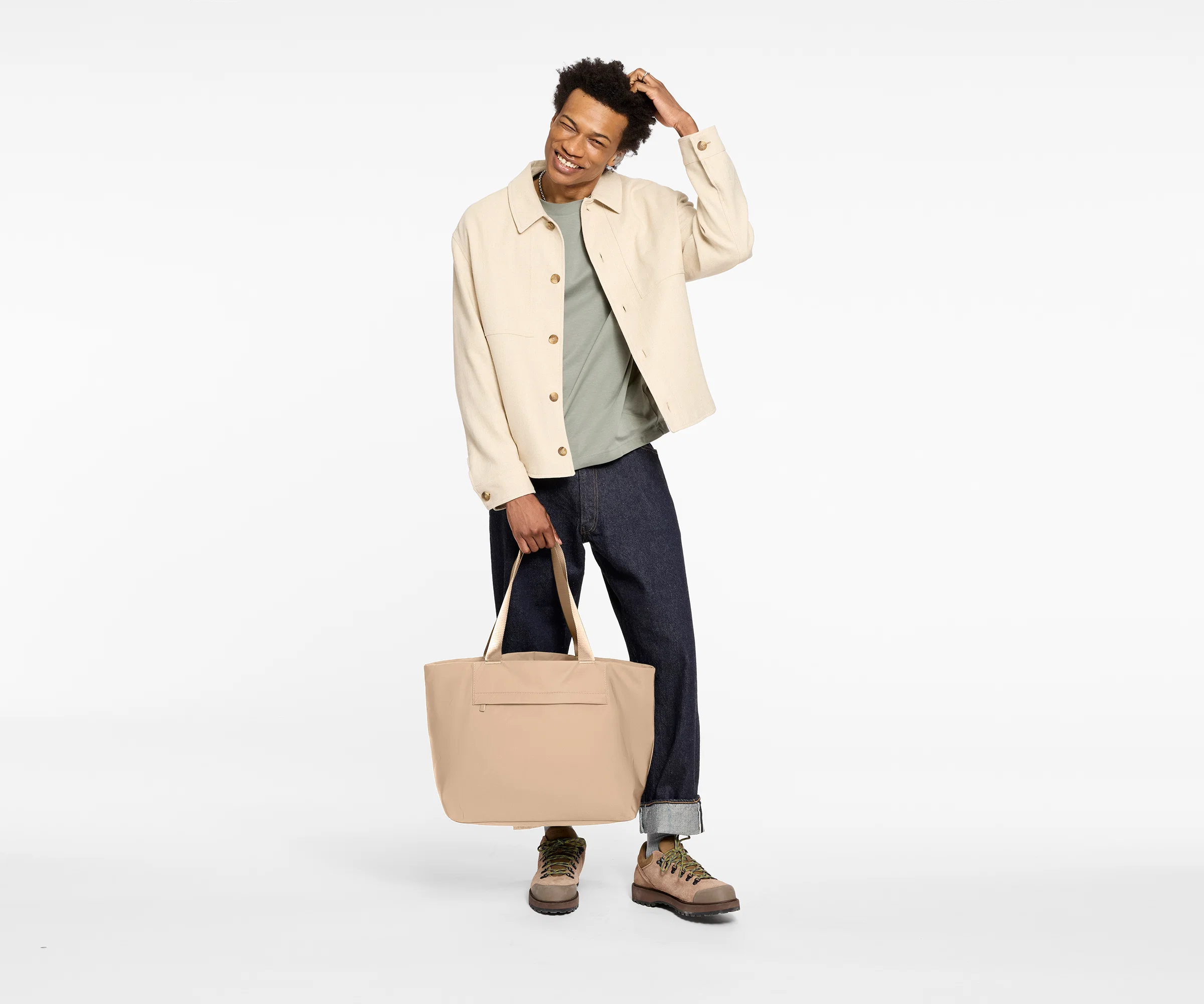 Featherlight Tote in Camel Brown - Image 4