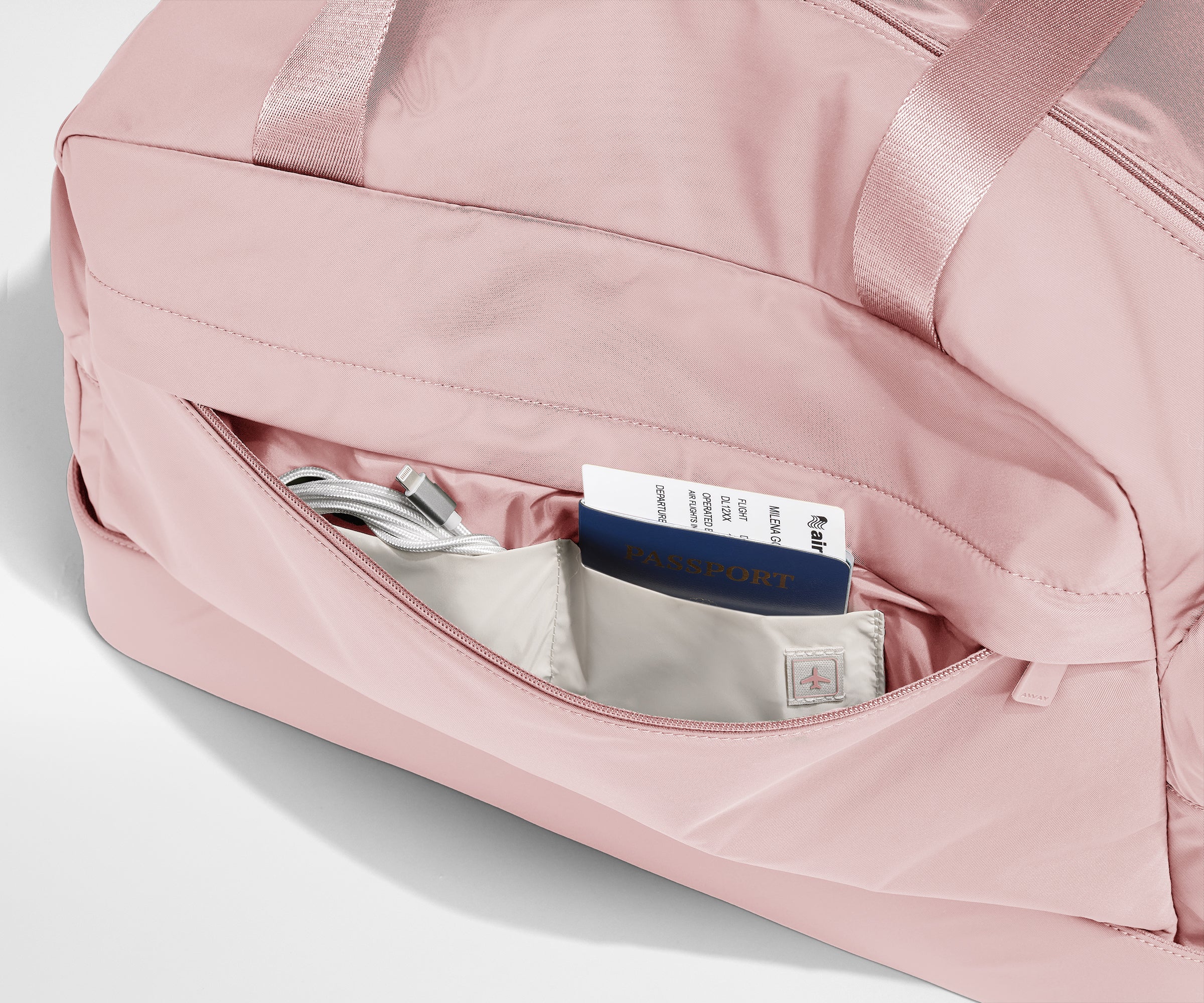 Featherlight Weekender in Blush Pink - Image 5