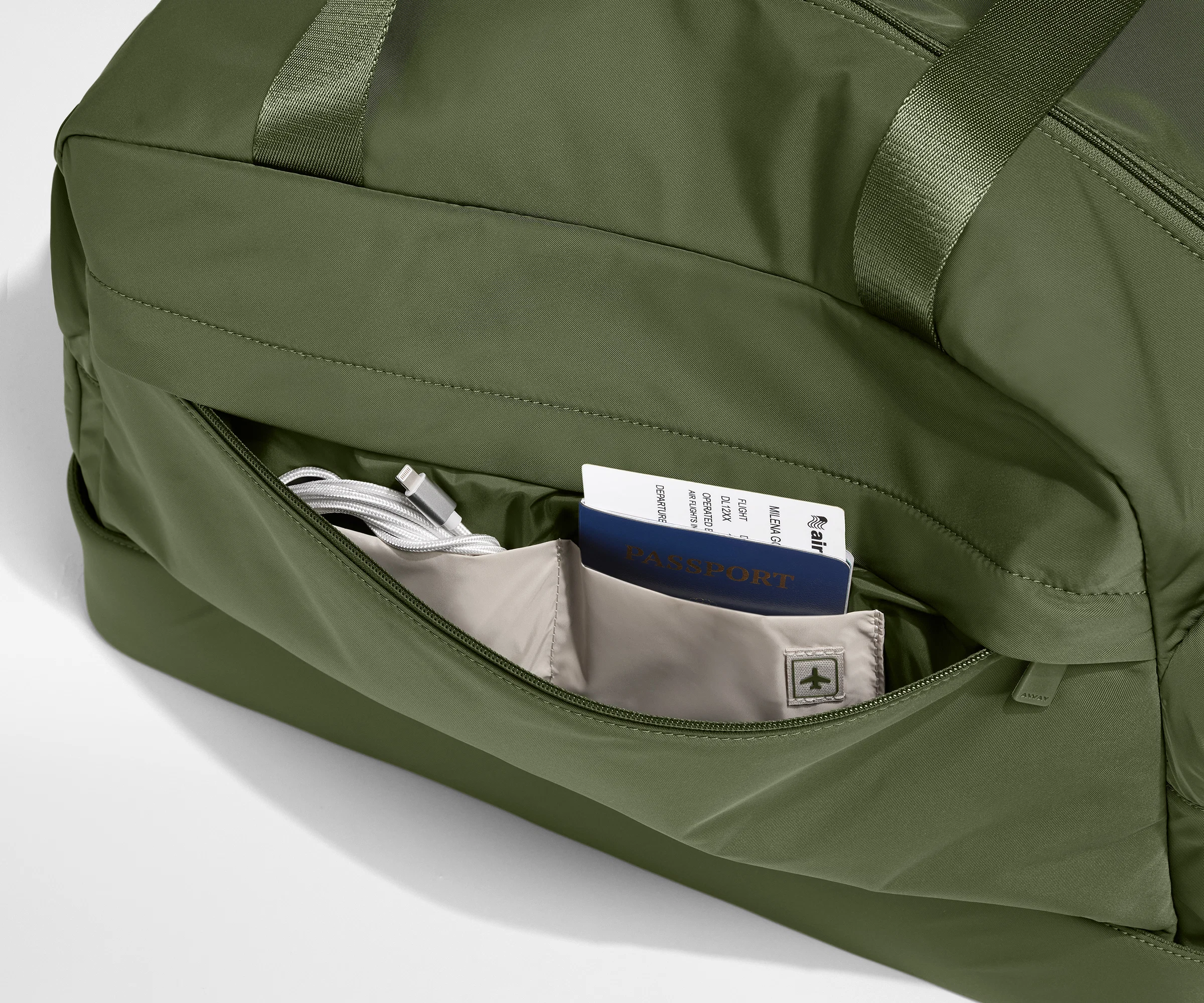 Featherlight Weekender in Olive Green - Image 4