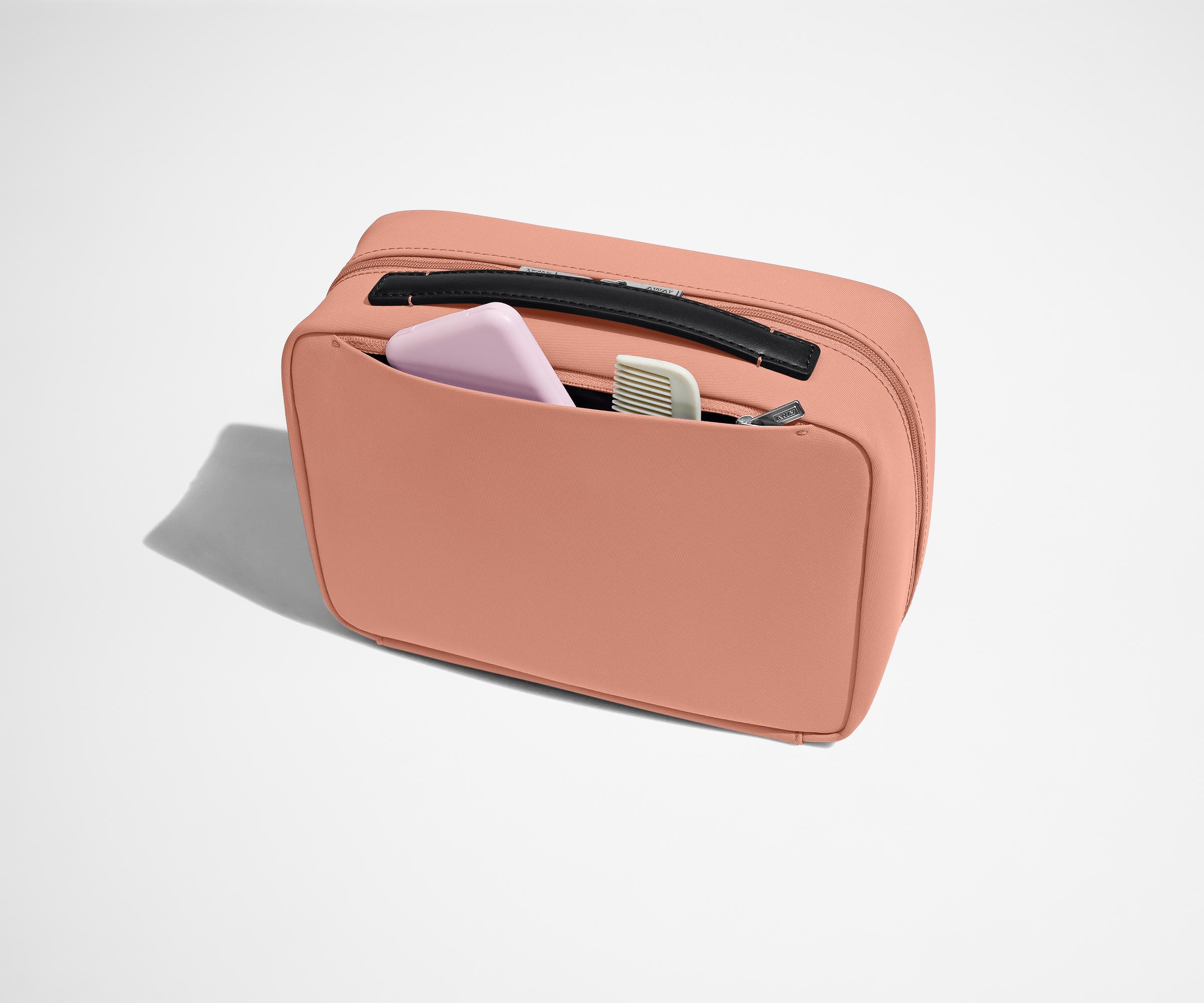 The Hanging Toiletry Bag in Clay Pink - Image 5