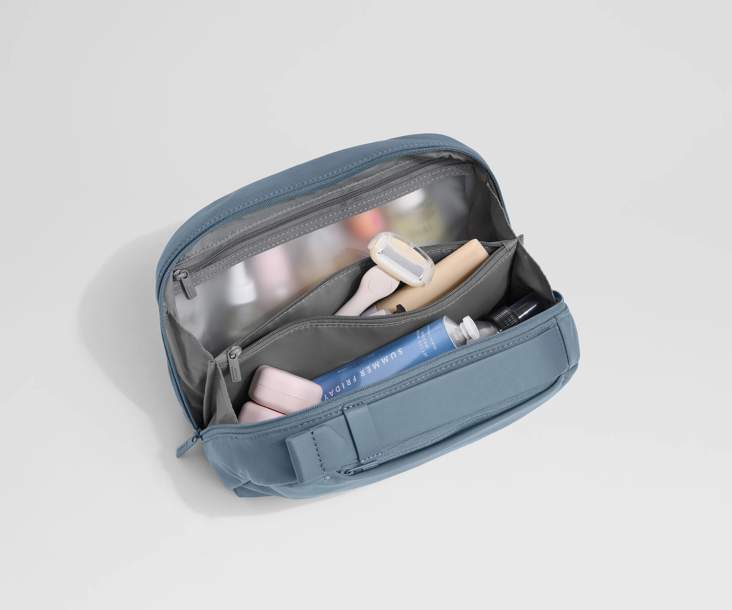 Large Toiletry Bag in Coast Blue - Image 3