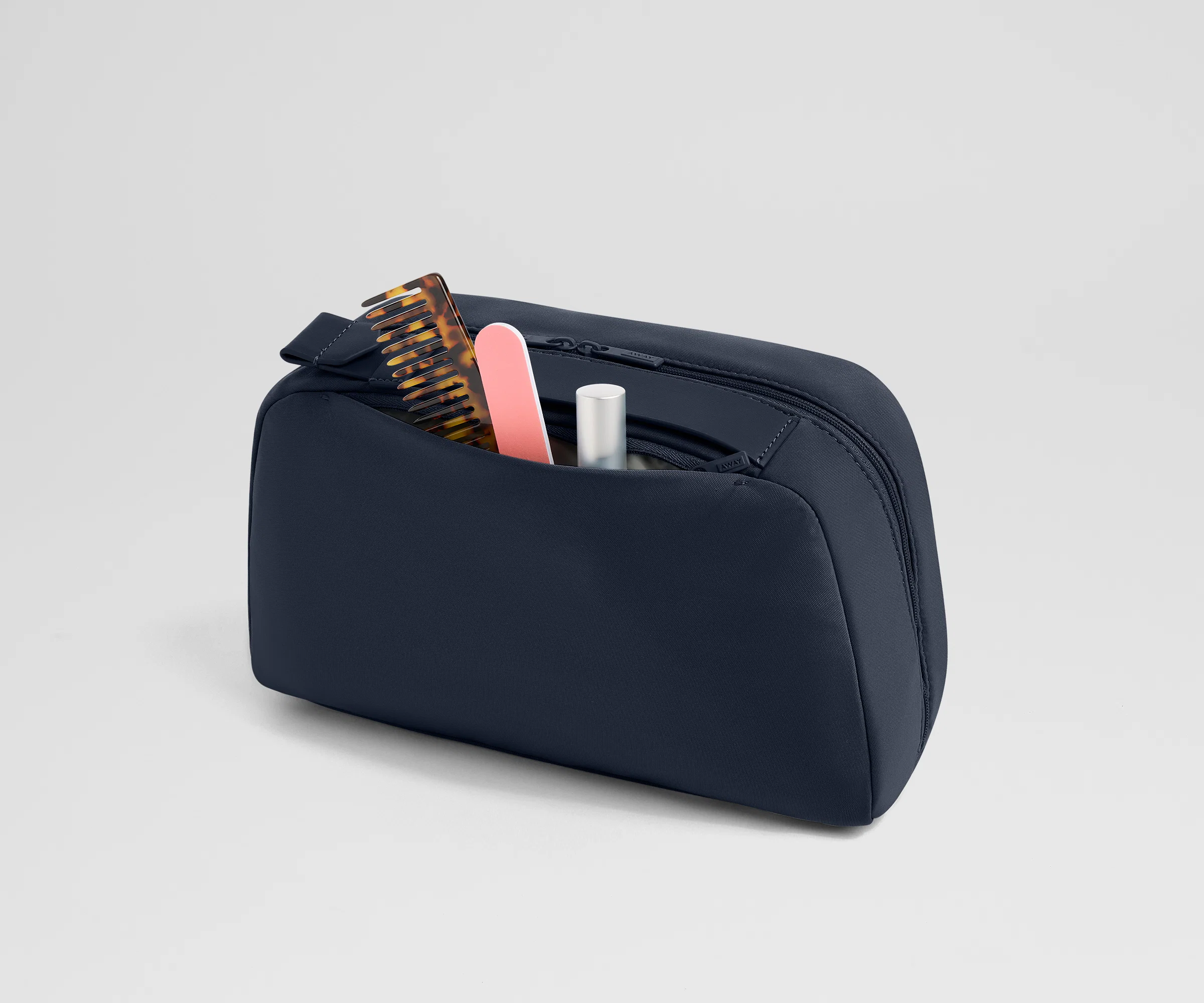 Large Toiletry Bag in Navy Blue - Image 5