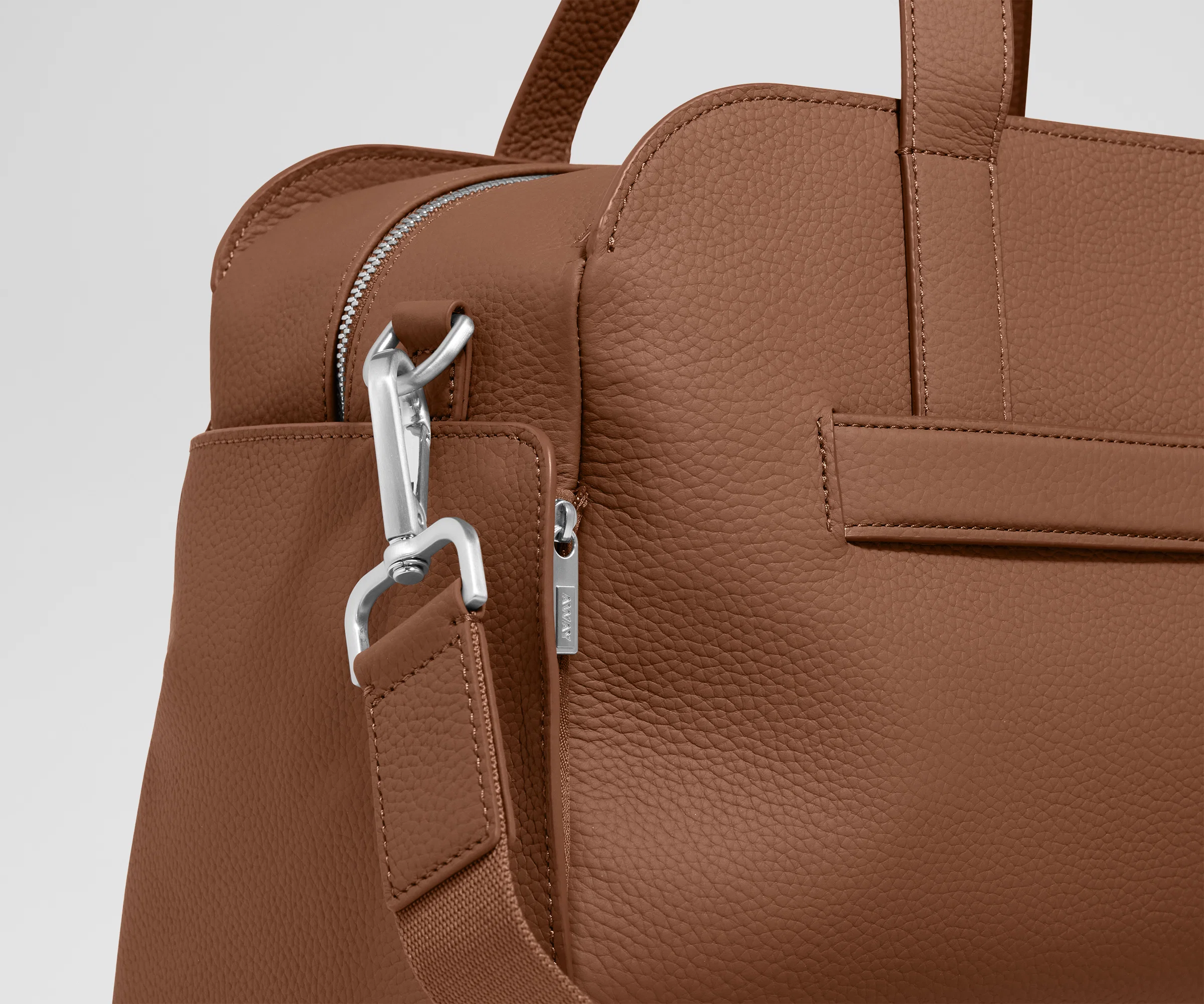Leather Duffle in Saddle Brown - Image 4