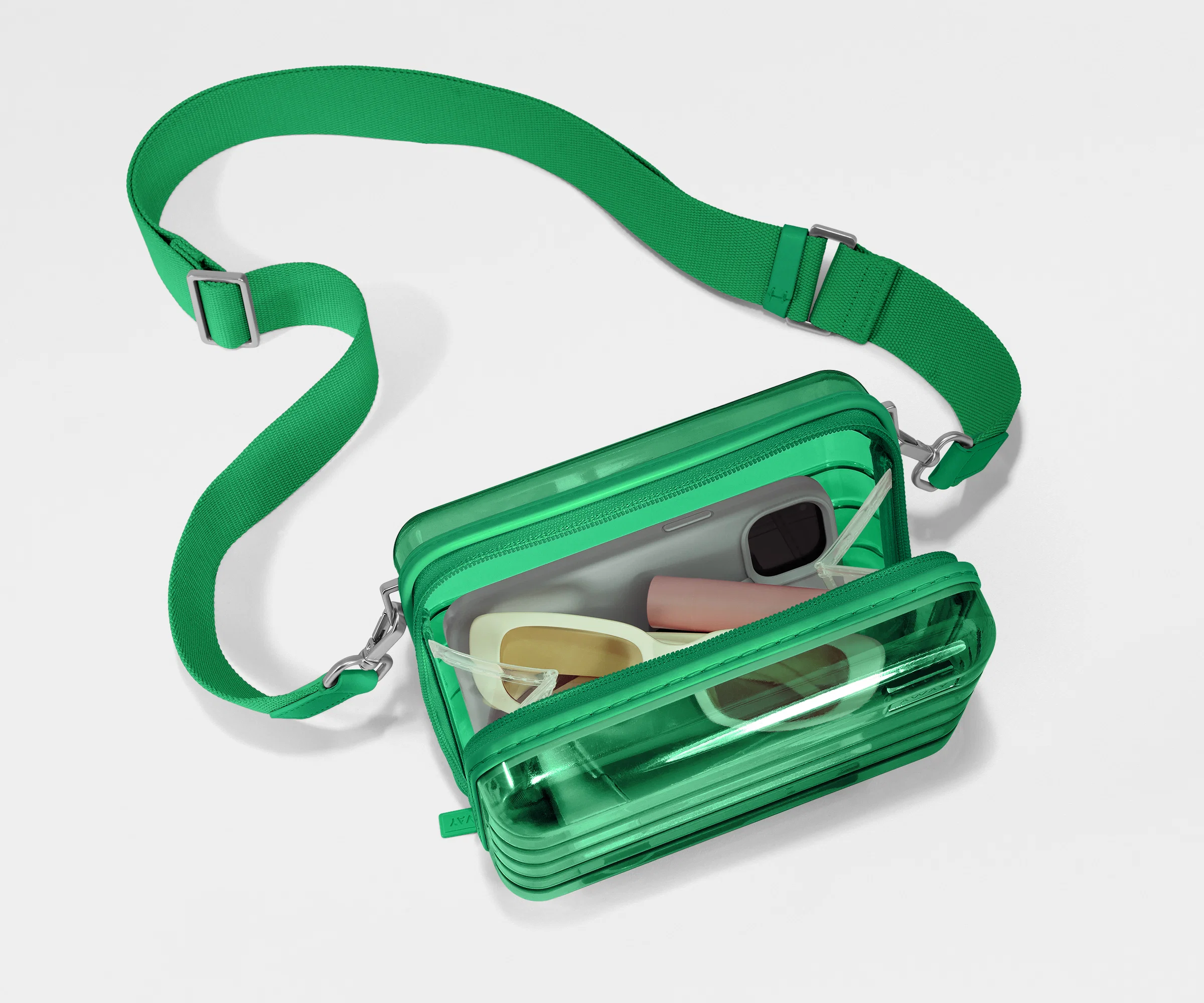 The Mini Crossbody in Translucent Green - Image 2