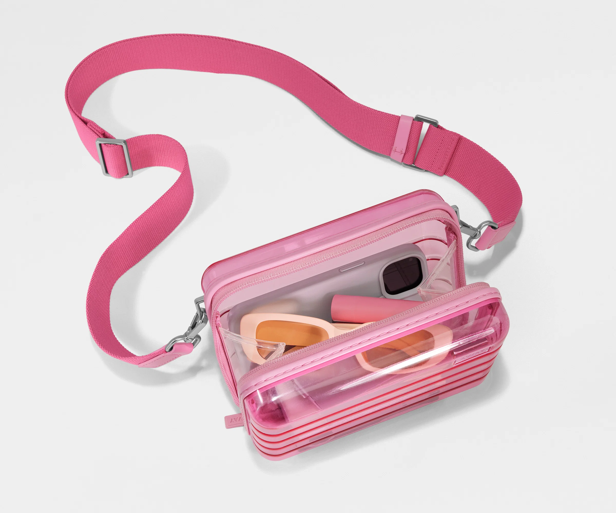 The Mini Crossbody in Translucent Pink - Image 2