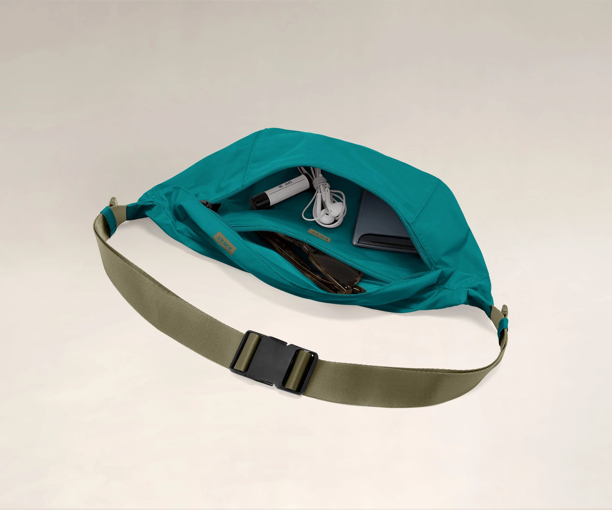 The Packable Sling Bag in Teal - Image 3