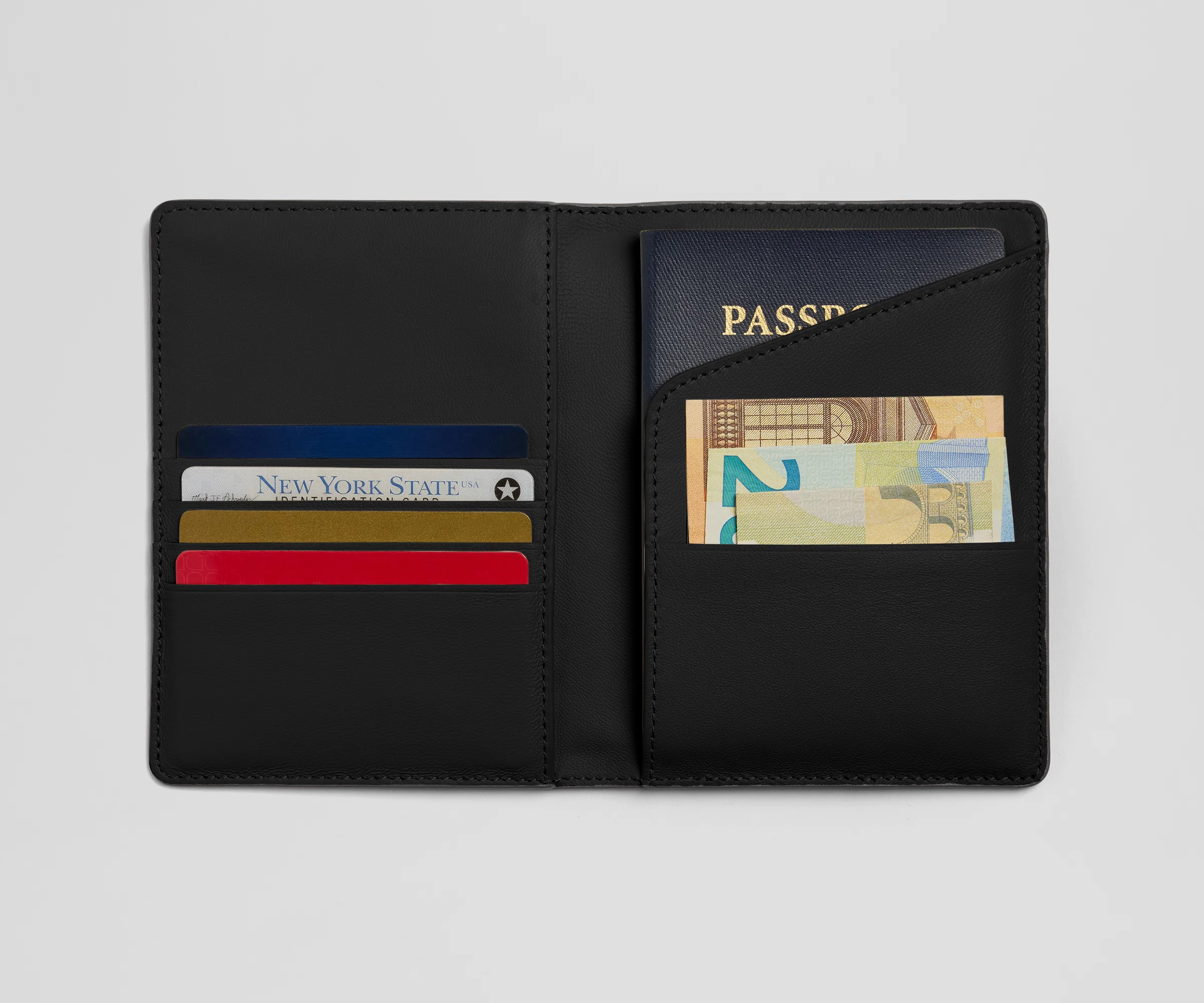 Passport Holder in Jet Black - Image 2