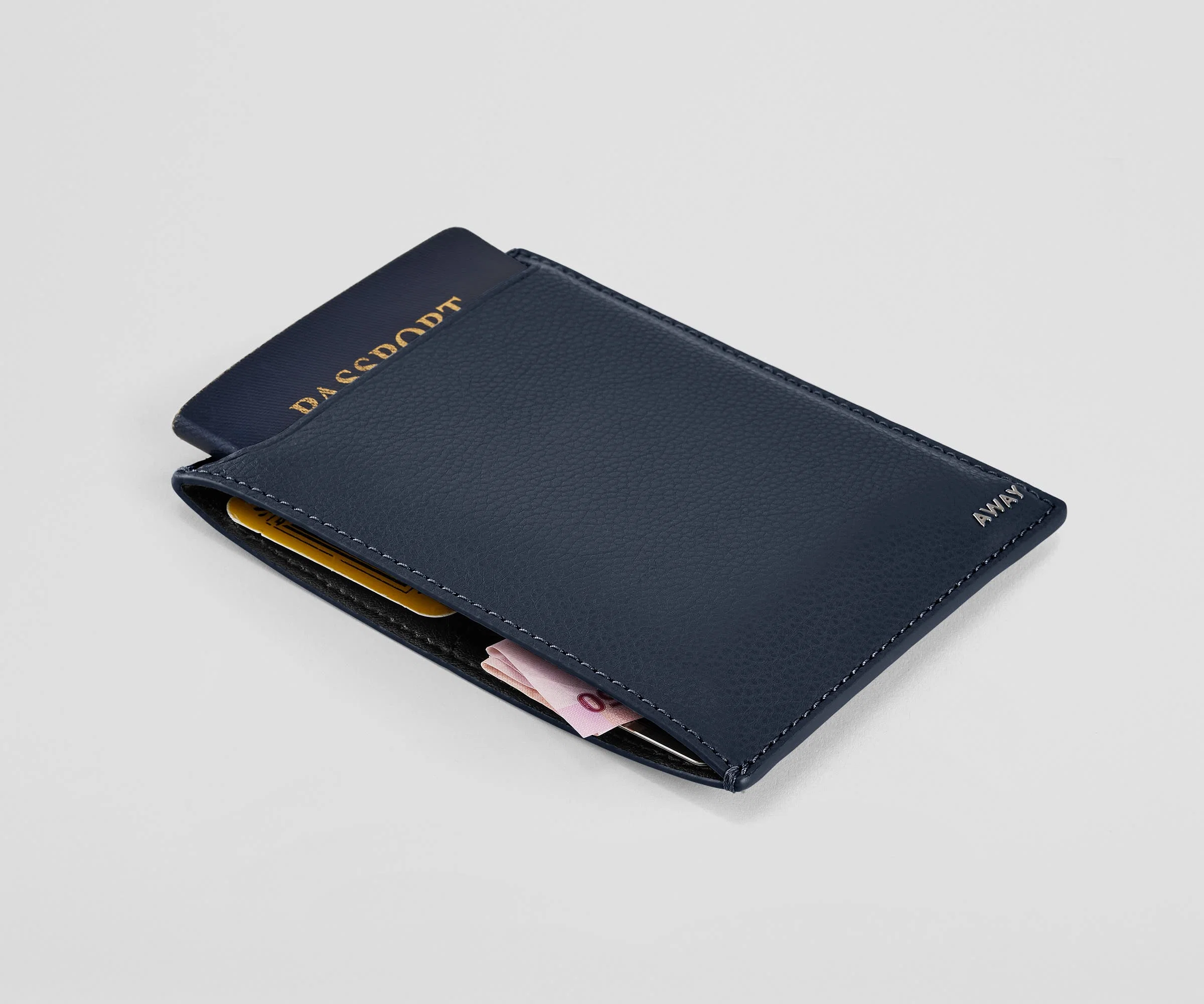 Passport Wallet in Navy Blue - Image 2