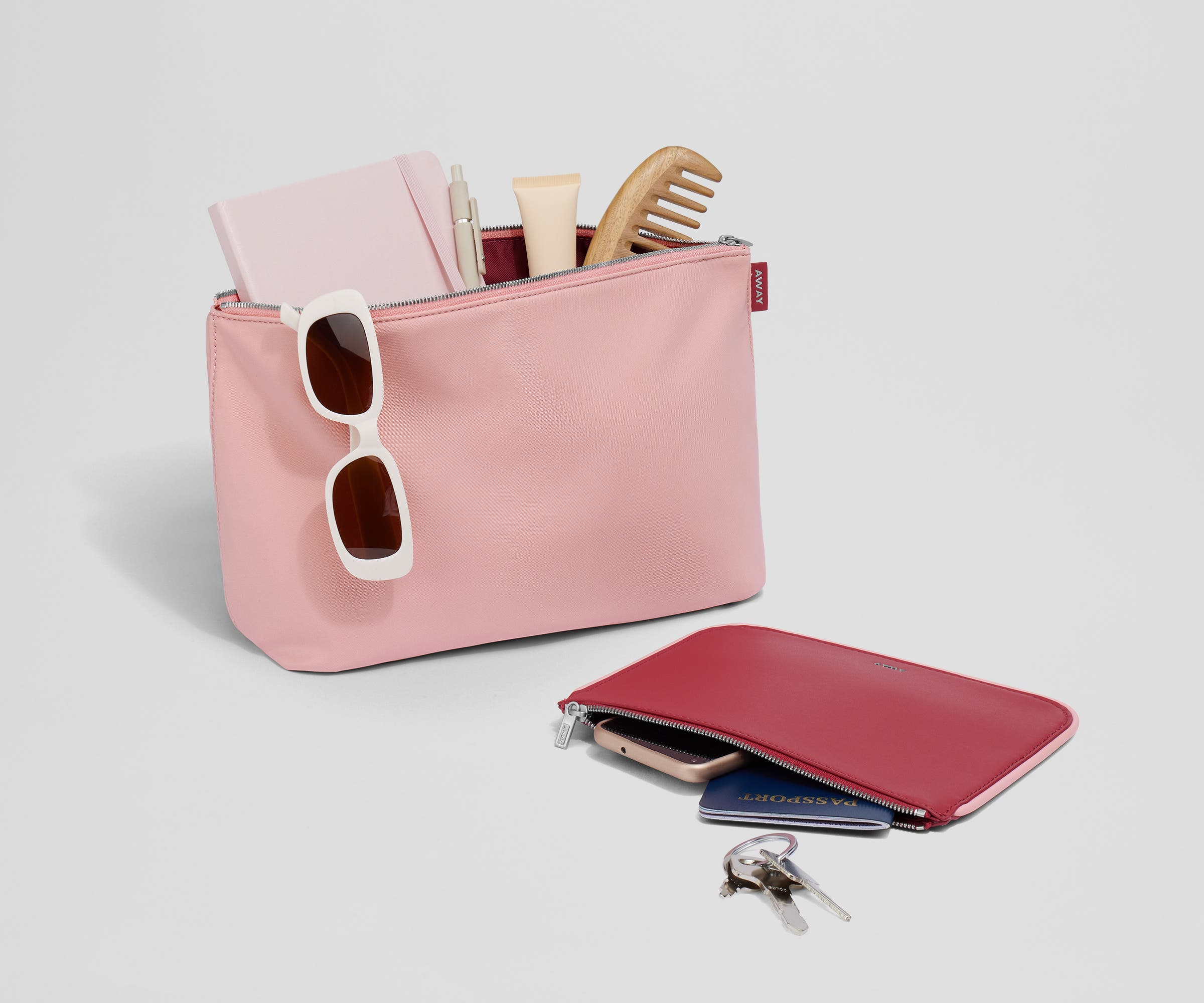 Pouch Duo in Flamingo Pink - Image 2