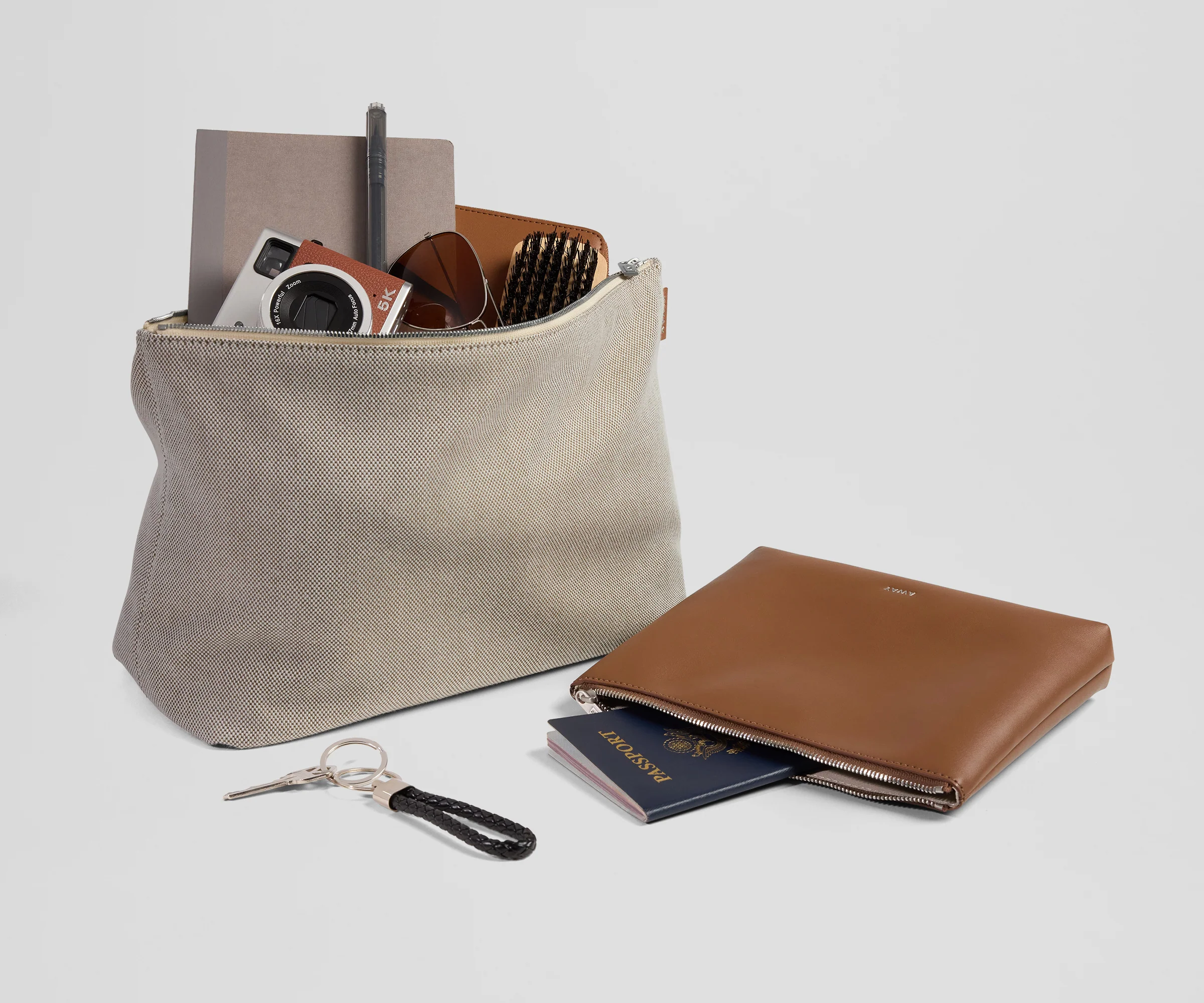Pouch Duo in Saddle Brown - Image 2