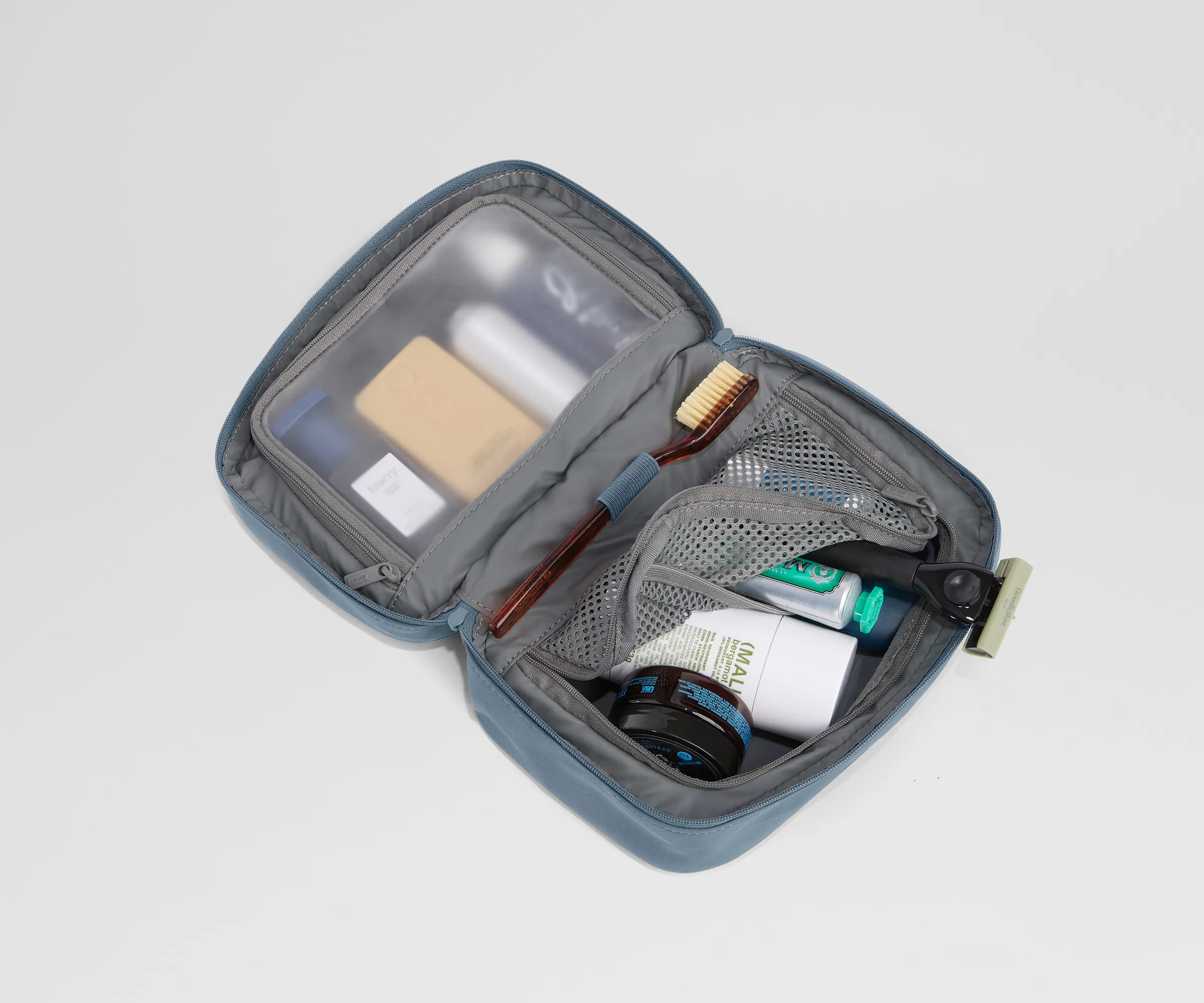 Small Toiletry Bag in Coast Blue - Image 3