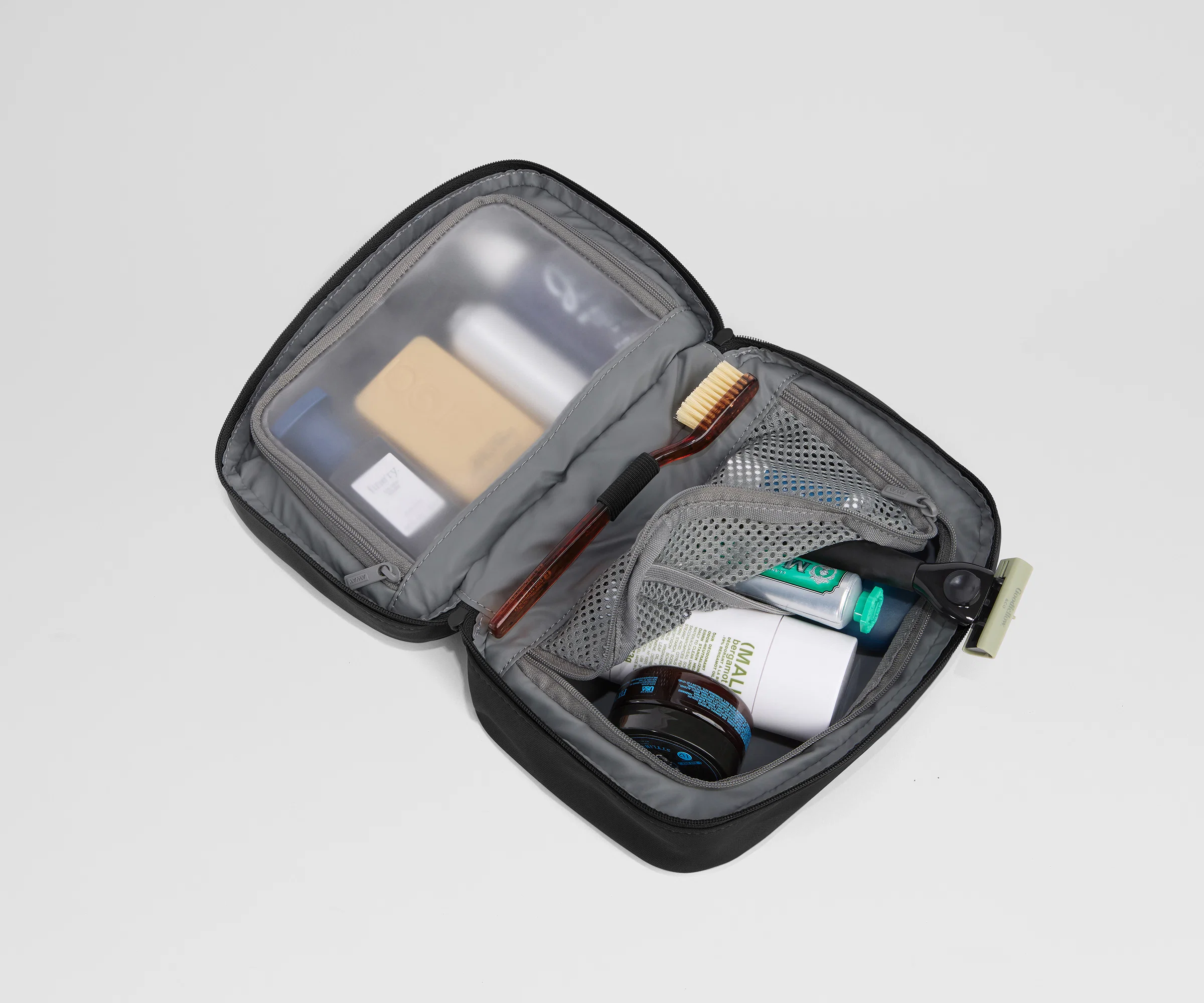 Small Toiletry Bag in Jet Black - Image 3