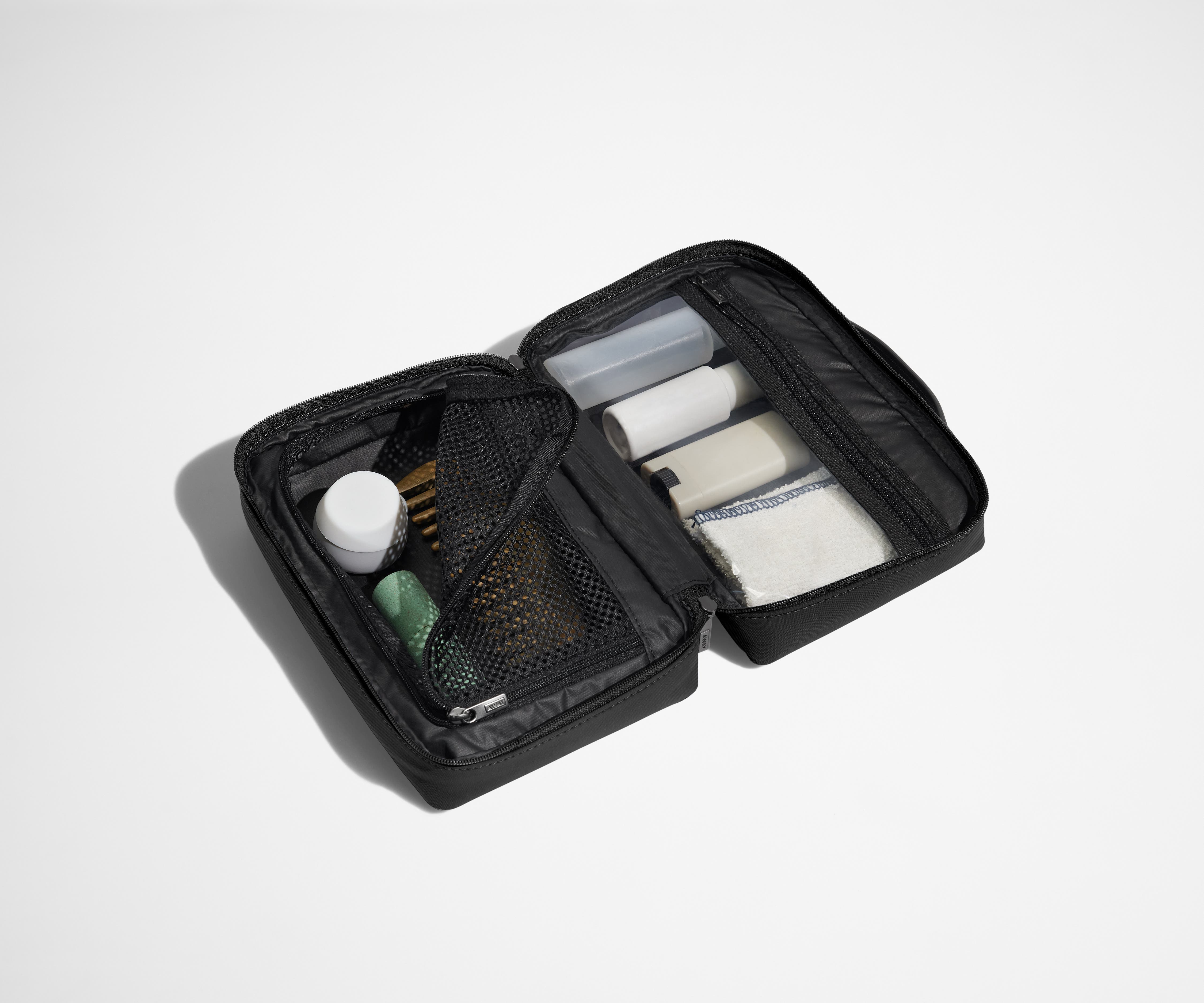 The Small Toiletry Bag in Jet Black - Image 2