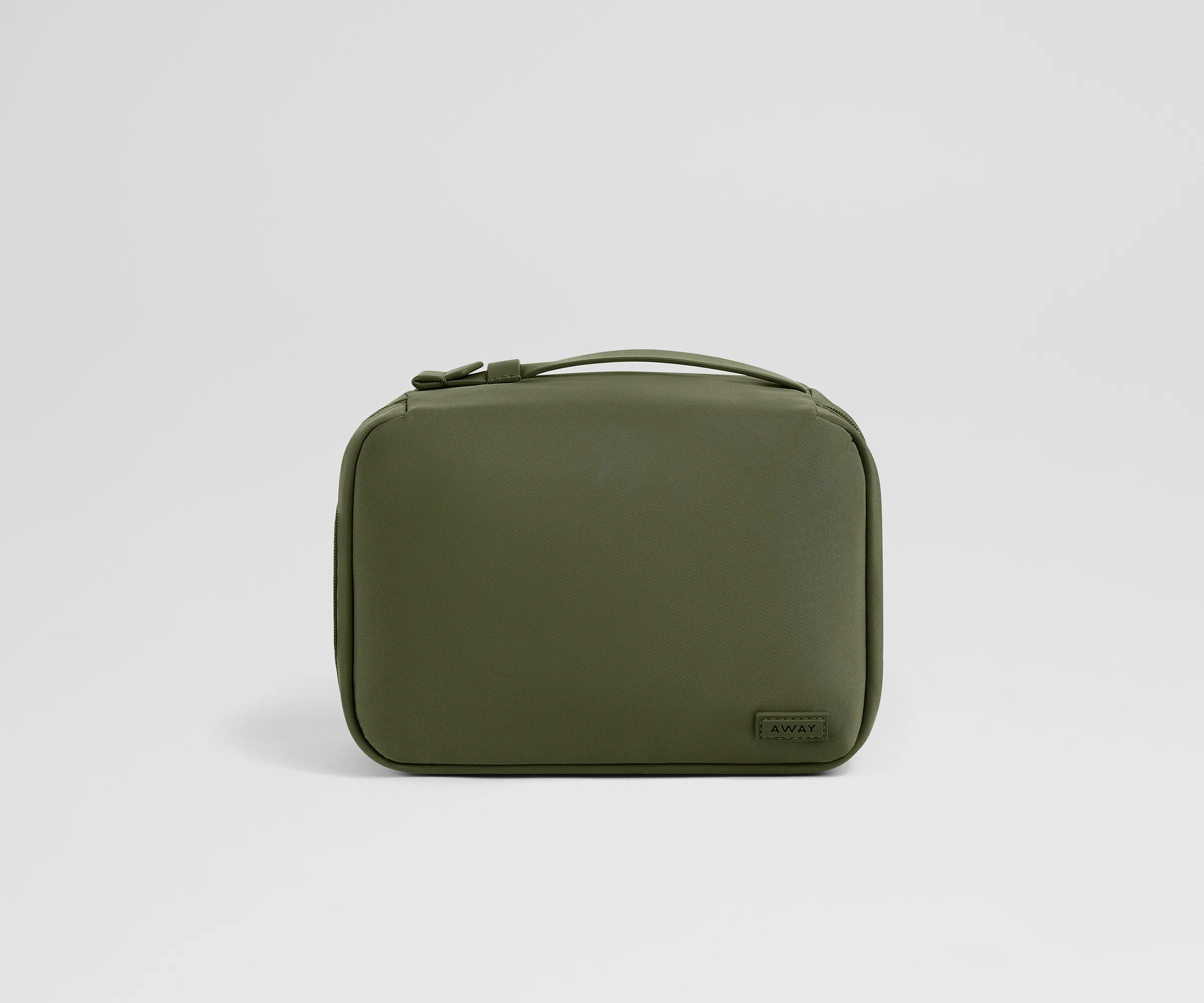 Small Toiletry Bag in Olive Green - Image 2
