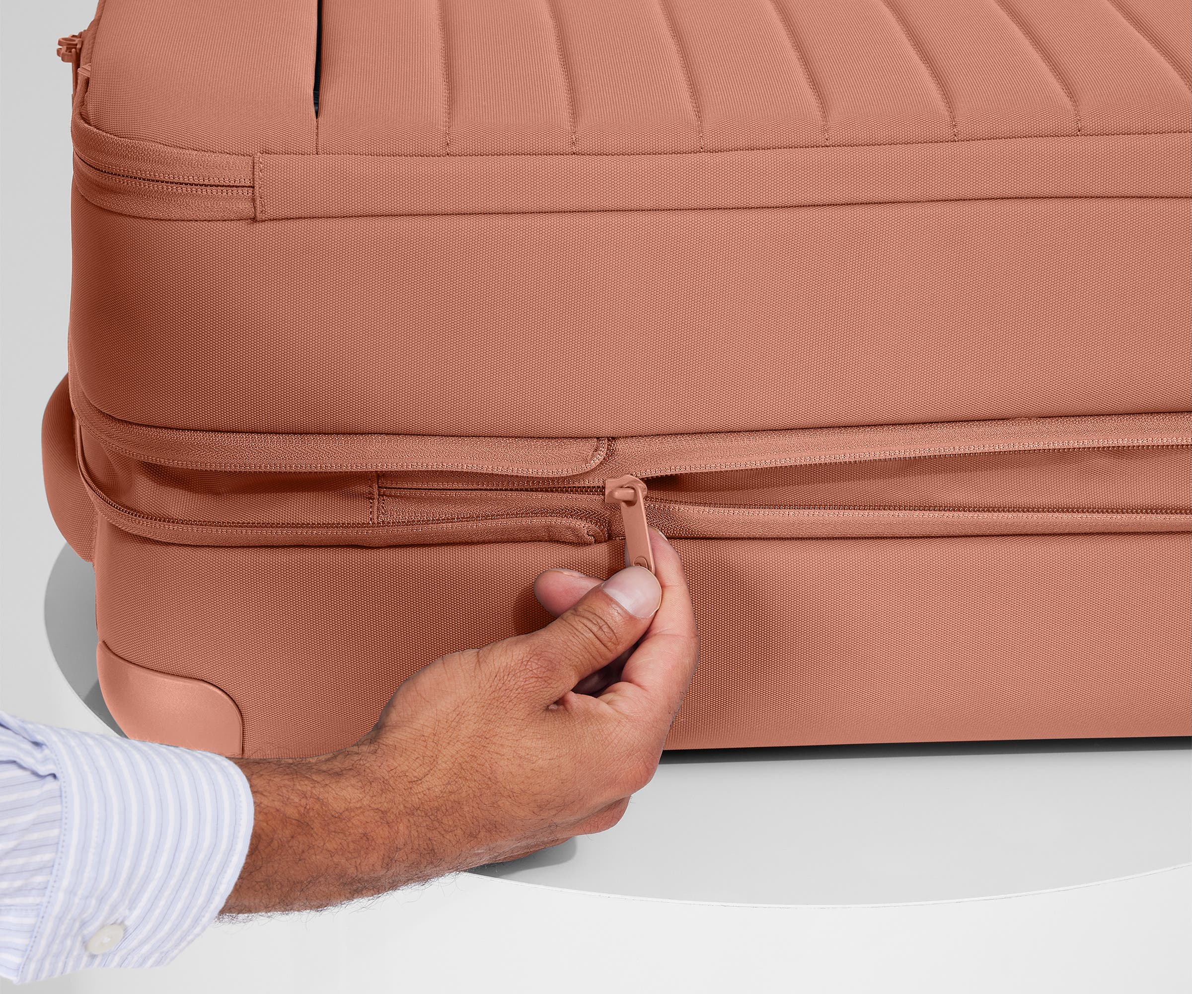 Softside Bigger Carry-On in Clay Pink - Image 7