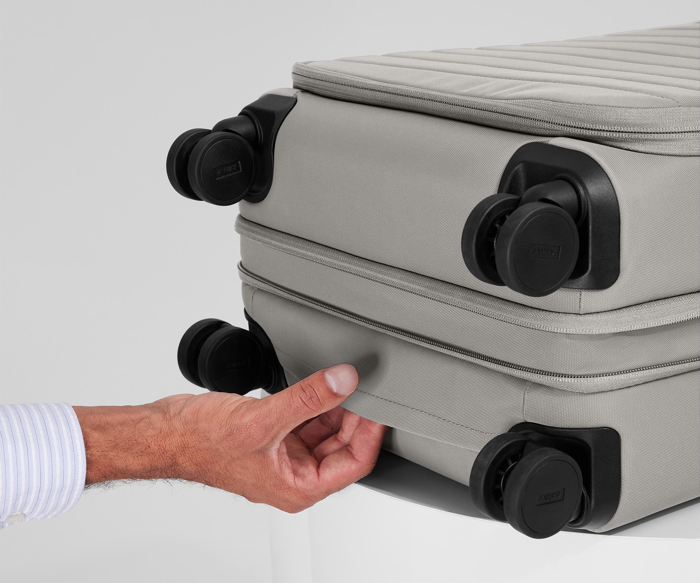 Softside Bigger Carry-On in Cloud Gray - Image 9