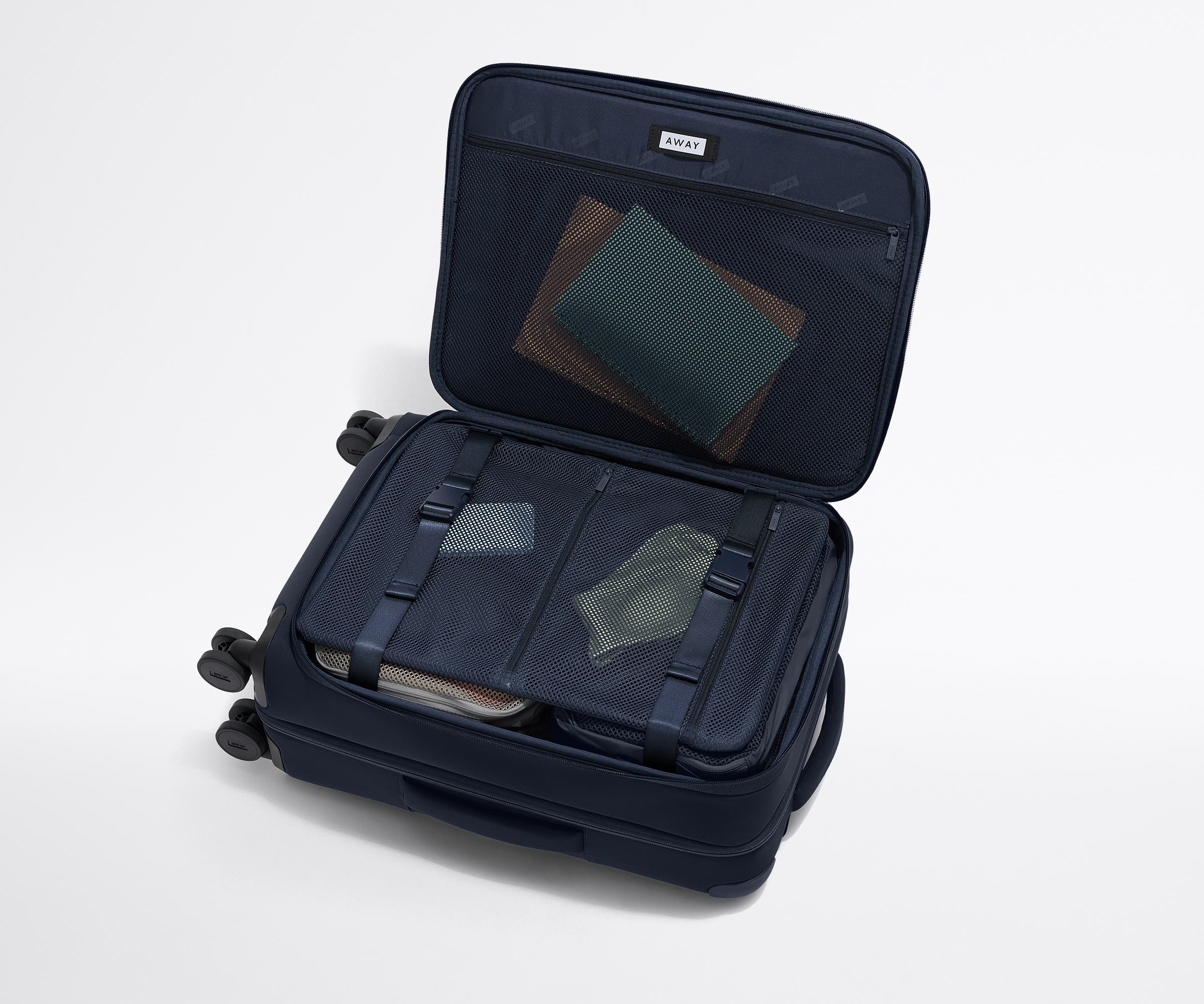 Softside Bigger Carry-On in Navy Blue - Image 5