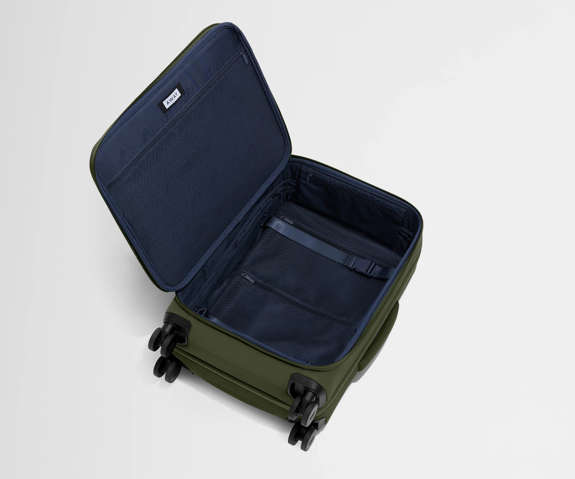 Softside Bigger Carry-On in Olive Green - Image 7