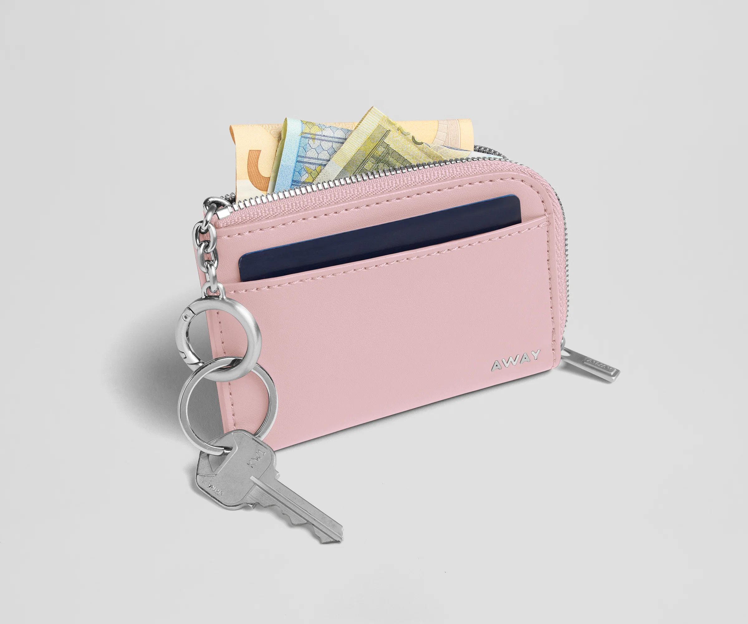 Zip Card Case in Glacial Pink - Image 2